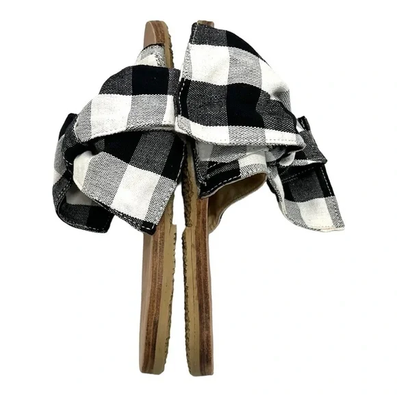 Brother Vellies Burkina Slide Montauk Picnic Gingham Bow Sandals NWT Women’s 8 - Picture 10 of 15